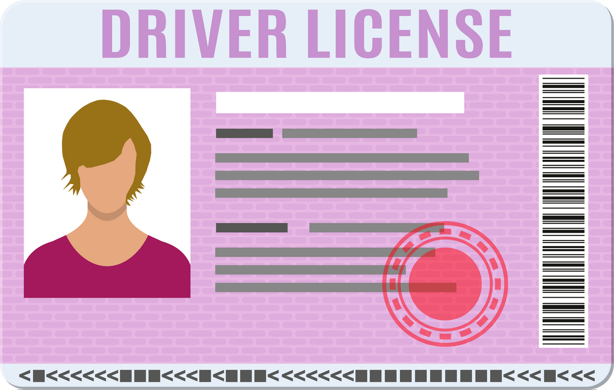 Car Driver License Identification Card with Photo